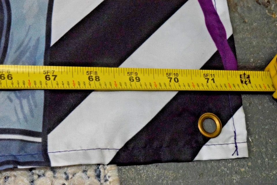 Banner de fiesta colgante de pared de los años 90 de 6 pies de ancho colorido poli nailon Foto 3 de 4