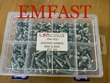 6mm & 8mm Pan Pozi Machine Screw Steel Assortment Box Assorted Selection M6 M8