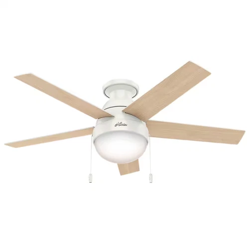 Anslee 46 In. Indoor Low Profile Fresh White Ceiling Fan - Picture 12 of 12