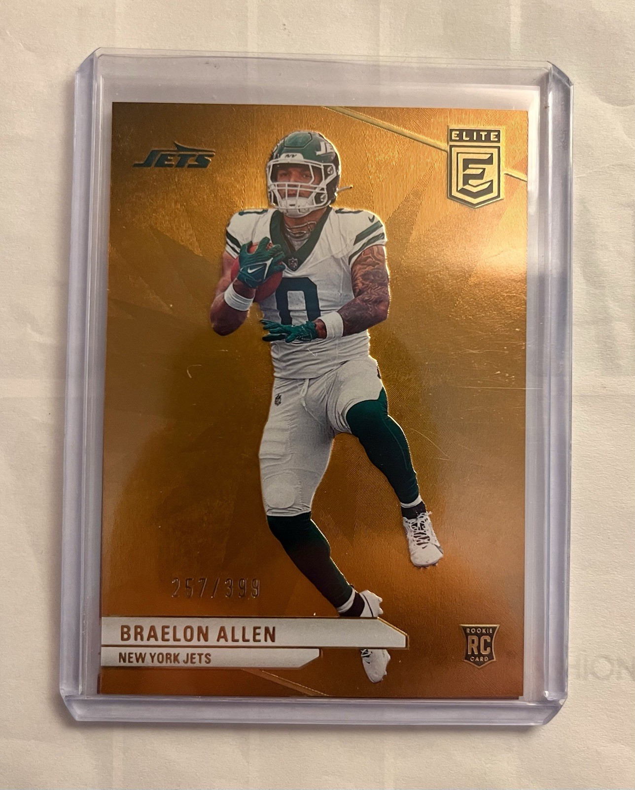 2024 Panini Donruss Elite Braelon Allen #194 Orange /399 RC NY Jets Short Print!
