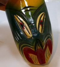 Mexico Hand Carved Wooden Mask; Northern American Indigenous Art 6"