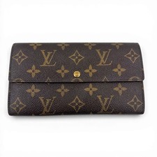 Portafoglio lungo originale LOUIS VUITTON Monogram Portafogli Sarah M61734 ZU...