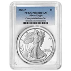 Presale - 2026-P $1 1-oz Proof American Silver Eagle Congratulations Set PCGS