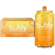 Bubly Orange Creamsicle Sparkling Water 12 fl oz, 8 Pack Cans
