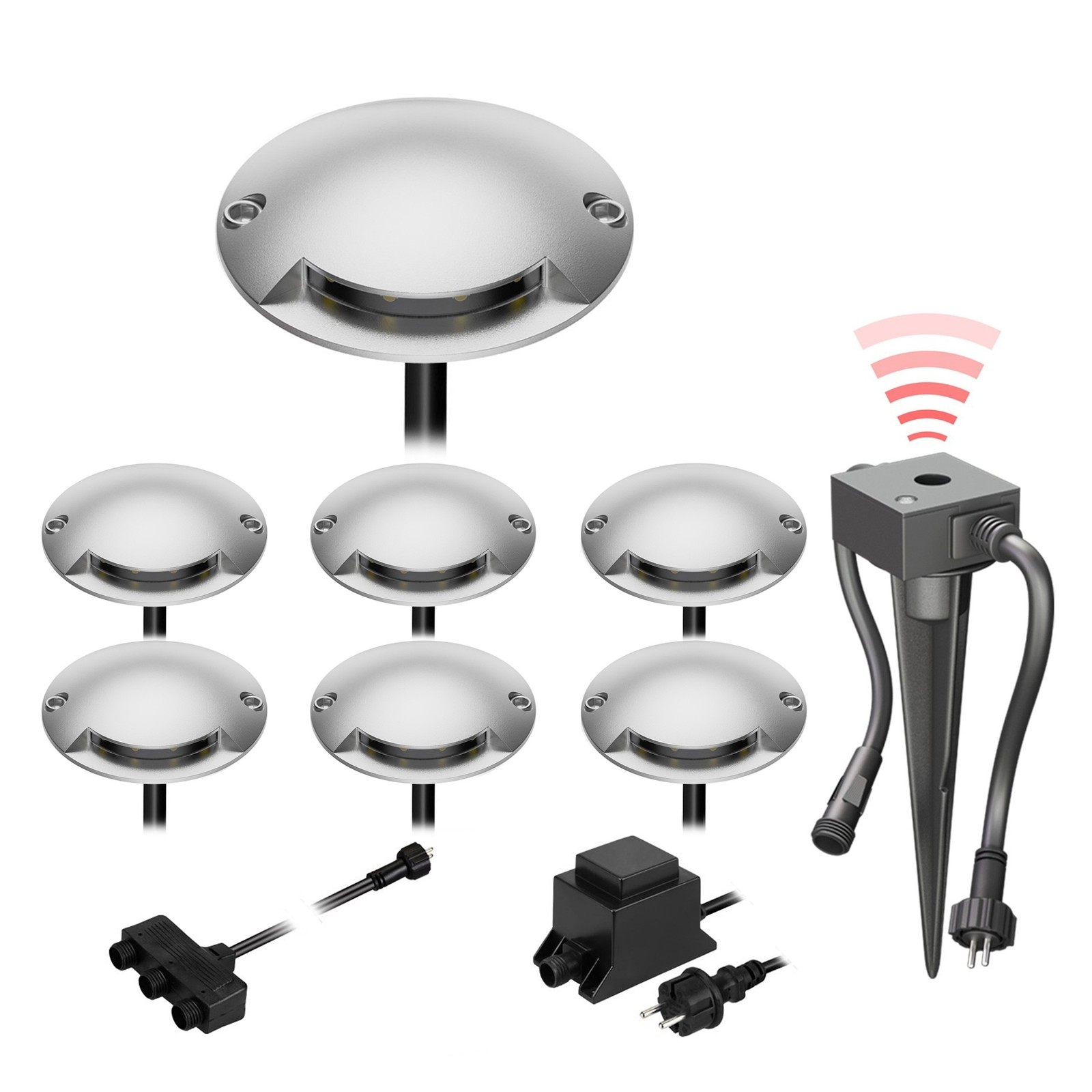 Lampada da terra LED Bunda con sensore crepuscolare