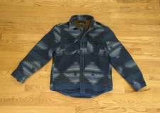 Jachs New York Blue Western Aztec Wool Blend Jacket Size M EUC M23