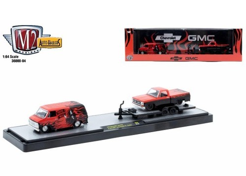 M2 Machines 1973 GMC Sierra 3500 Dually + 1969 Chevy Camaro RS &ndash; Auto Haulers Scala 1:64