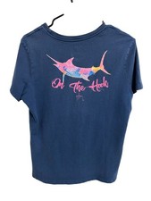 Guy Harvey Blue Marlin Crewneck Short Sleeve Graphic Tee Navy Sz Large Fishing