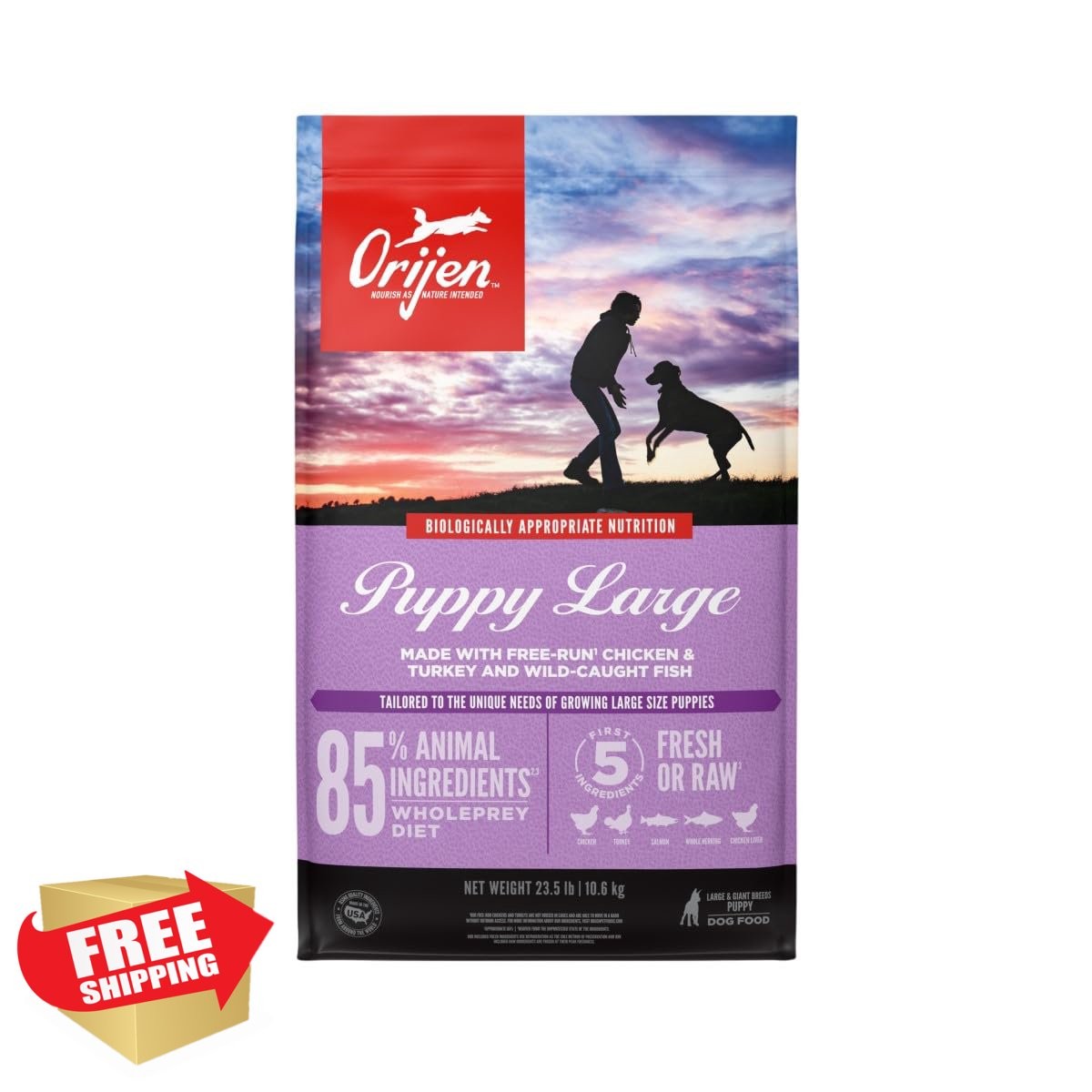 Orijen Puppy Large Breed Dry Dog Food, 23.5 lb