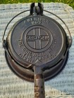 Griswold SLANT LOGO Cast Iron Waffle Maker Patd. Dec. 1, 1908 No. 7 High Base — photo 1