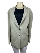 Zara Women s Notched Lapel Grey Blazer Sz M-L Office Attire