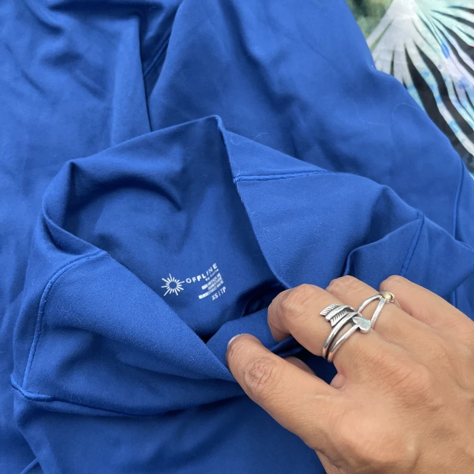 OFFLINE by AERIE Real Me High-Waisted Crossover Flare Leggings Sz Xs Lot H66 - Image 3 of 4