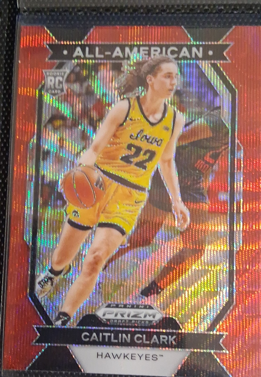 2024-25 Panini Prizm Draft Picks - All-American Caitlin Clark #23 Red Wave Prizm