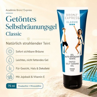 Académie Bronz Express Selbstbräunungsgel Classic getönt Gesicht 75 ml