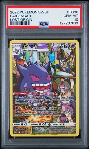 PSA 10 Gengar TG06 Lost Origin Full Art GEM MINT Graded Pokemon Card