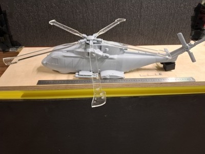 Merlin EH101 3D gedrucktes Modell Maßstab 1:31 Hubschrauber (65cm Länge)