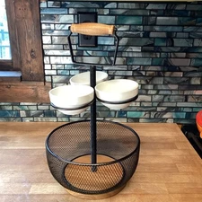 Gourmet Basic by Mikasa Threaded Adjustable Metal Industrial Chip and Dip Server