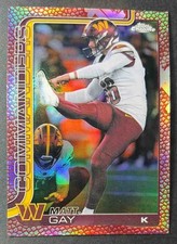 2025 Matt Gay Topps Football Chrome Leather Refractor #300 Washington Commanders