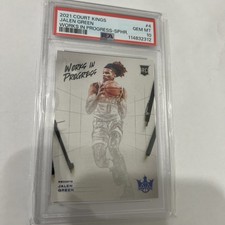2021 Panini Court Kings Works In Progress SAPPHIRE Jalen Green RC /25 PSA 10 💎