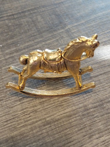Vtg 1960s 70s Max Factor Hypnotique Rocking Horse Perfume Solid 