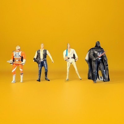 Star Wars - Luke, Han Solo, Darth Vader und X - Wing Fighter Pilot.  