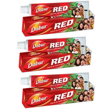 Dabur Red Ayurvedic Toothpaste - 200g (Pack of 3) | Herbal Oral Care with