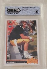 1991 Upper Deck Brett Favre #13 Rookie GEM ELITE graded Pristine 10 Falcons