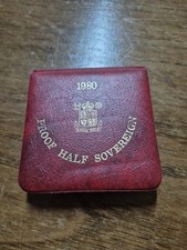 Proof Half Sovereign 1980 Red Case Royal Mint 22 Carat Gold St George Dragon