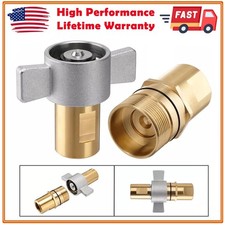 1" NPT Brass Wet Line Wing Nut Hydraulic Quick Disconnect Coupler/Coupling Set