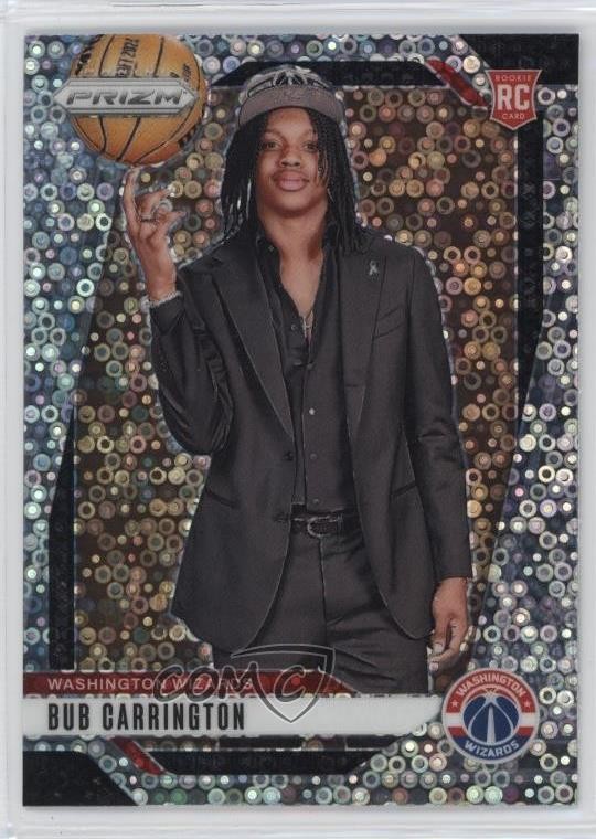 2024-25 Panini Prizm Rookie Variation Fast Break Prizm Bub Carrington #244 5y7