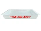 Vintage Pyrex 933 Lasagna Baking Dish 13.5 x 8.75 Friendship Red Bird Milk Glass