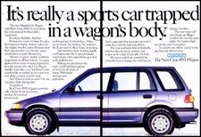 1988 Honda Civic Wagon 2-page Vintage Advertisement Print Art Car Ad J357