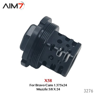 #ad Aim7 X58 Muzzle Brake 5 8x24 For Bravo Tubes 1.375quot;x24 $60.95