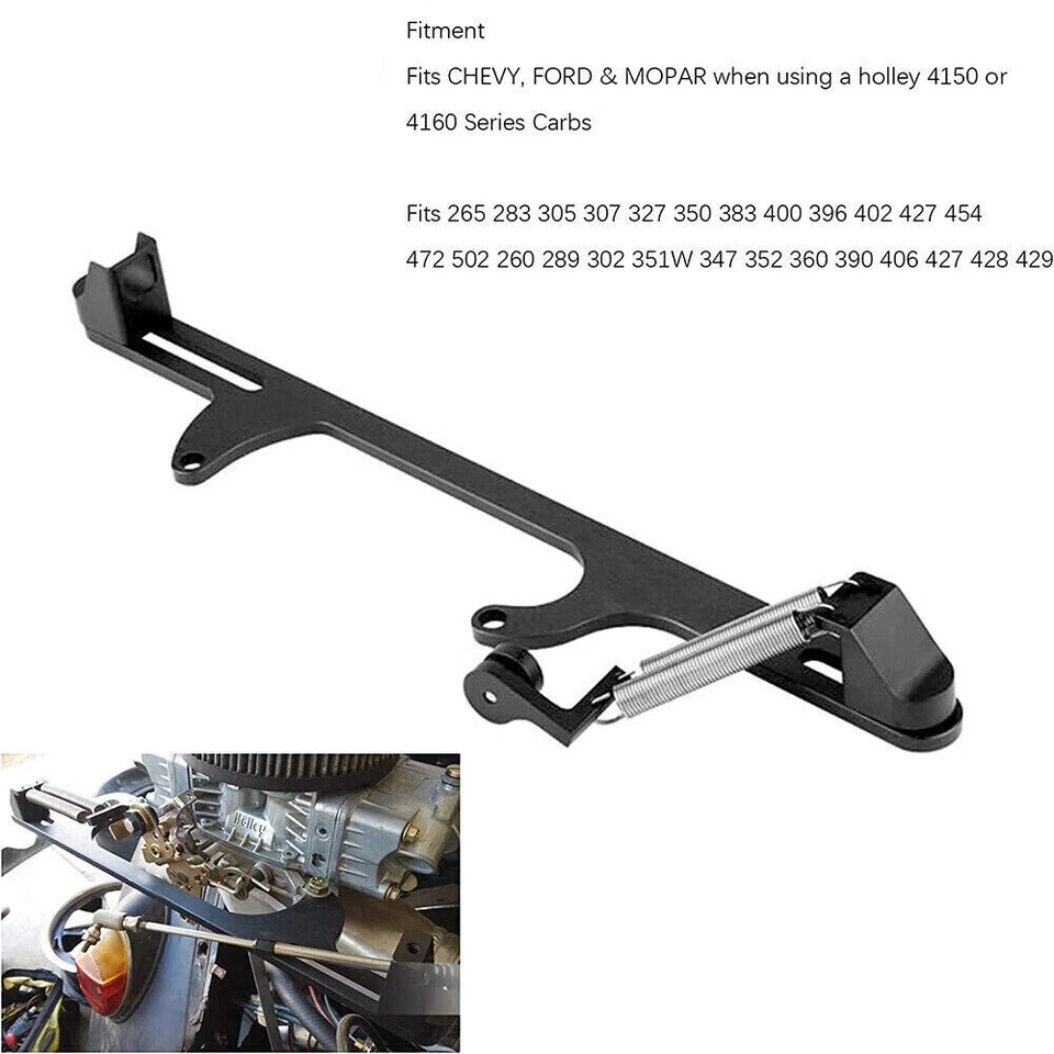 Throttle Cable Carb Bracket Adjustable Aluminum For Holley 4150 4160 Carburetor Foto 3 de 4