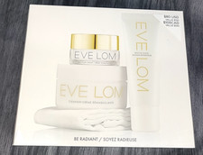EVE LOM Be Radiant Regimen Set NEW Moisture Cream, Cleanser, Rescue Mask