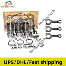 Overhaul Rebuild Kit+3pcs Connecting Rod For Isuzu 3AB1 Engine