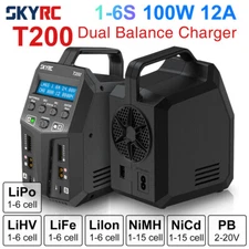 SKYRC T200 AC/DC Lipo Battery Dual Balance Charger Discharger for RC Battery