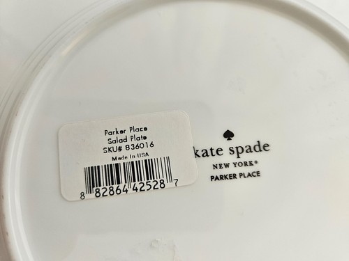 Kate Spade Parker Place by Lennox Replacement Salad Plate Black Stripe 8.25" - Picture 7 of 9