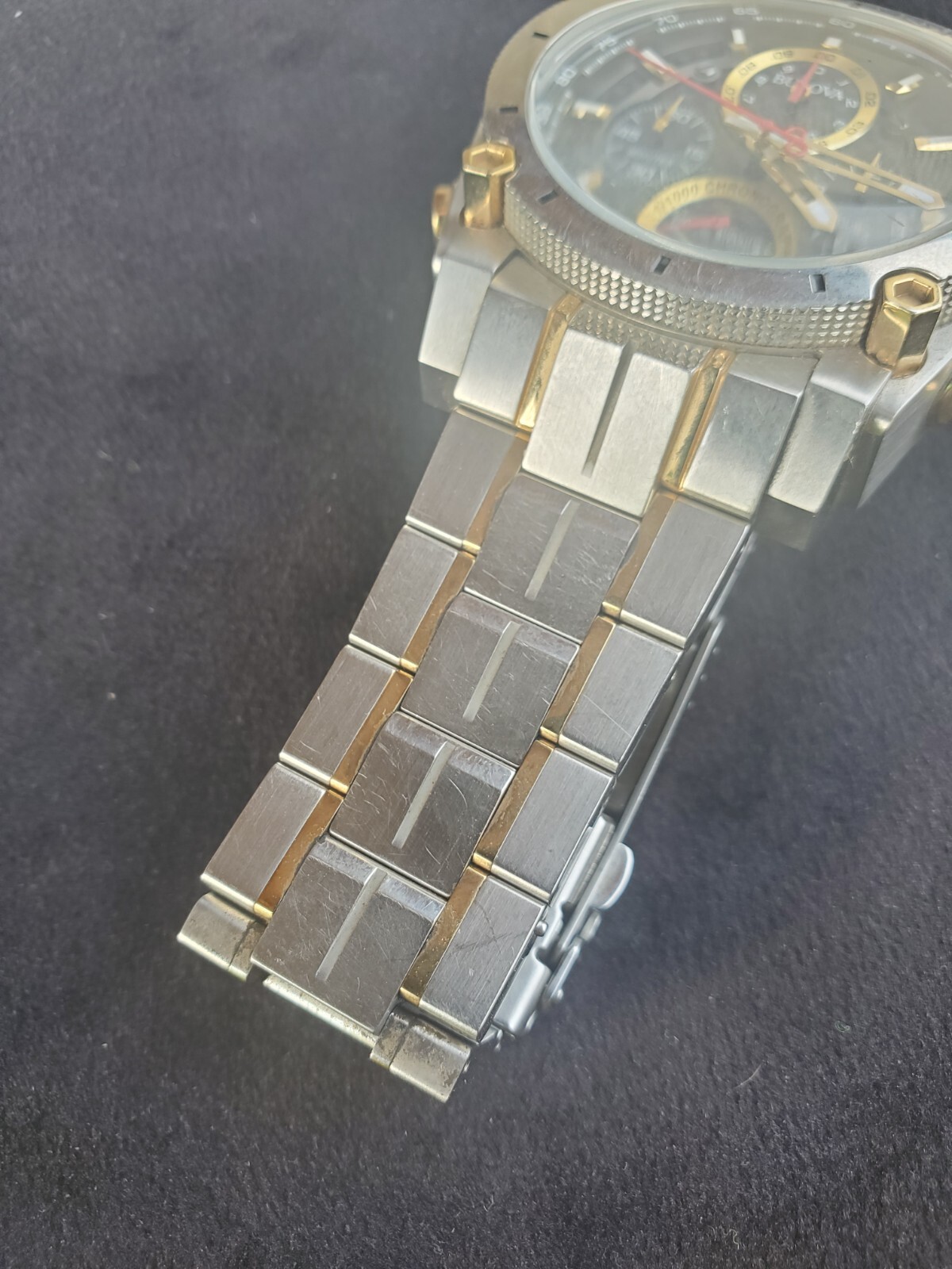 Bulova Precisionist Chronograph Men's Black Watch 98B228 eBay