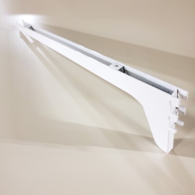 Knape & Vogt KV 185 Series 16'' White Double Slotted Wall Shelving Bracket NEW