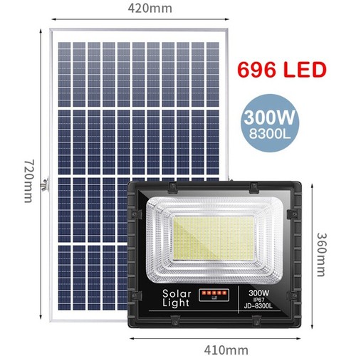 Waterproof 25W-300W Solar LED Floodlight With Display Remote Control Street Lamp - Picture 14 of 14