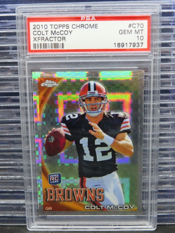 Colt McCoy Topps Chrome #C70 Wearing A Helmet-Xfractor