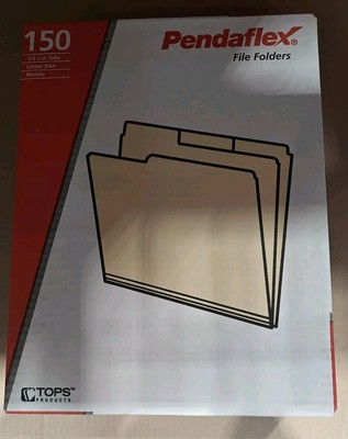 Pendaflex Essentials File Folders, 1/3 Cut Tab, Legal, 150 Folders (PFX ...
