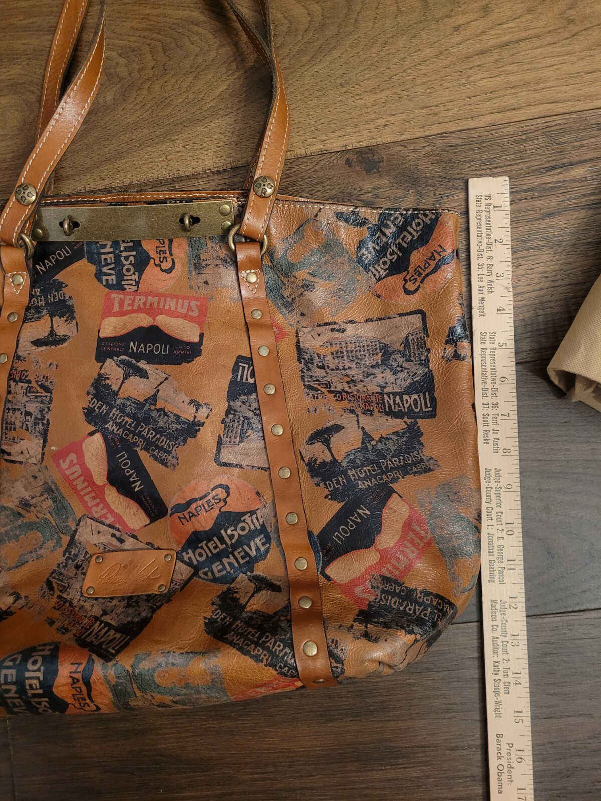 Patricia Nash Benvenuto Napoli Italian Leather Handbag/Tote/purse