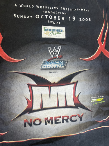RARE Vintage WWE No Mercy 2003 PPV Event Shirt XL Vince Brock Lesnar Undertaker - Picture 7 of 7