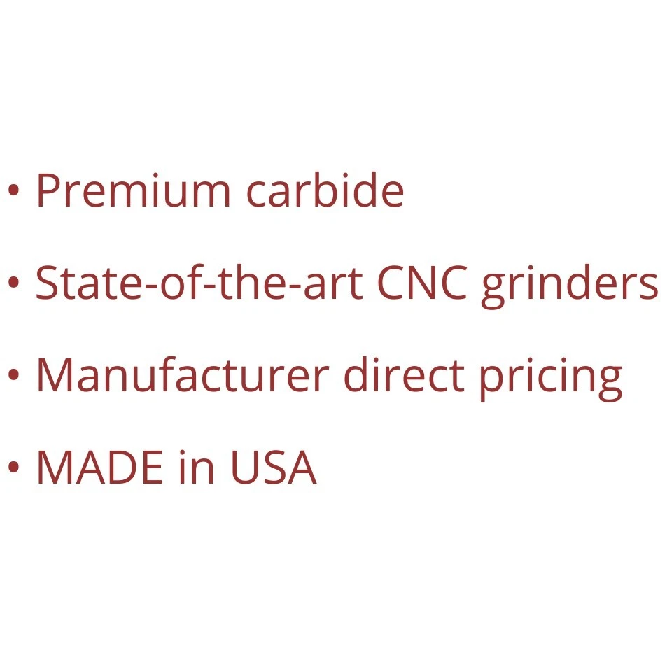 Paquete de 5 fresas de extremo de carburo sólido de 1/4" nariz de bola 4 flautas hechas en EE. UU. Foto 3 de 3