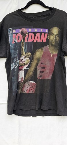 Vintage Michael Jordan Rap T Shirt Mens 90s Bootleg Chicago Bulls - Picture 6 of 15
