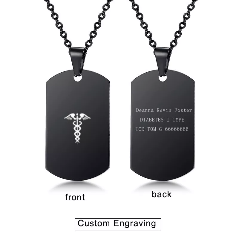 Stainless Steel Dog tag Necklace For Men