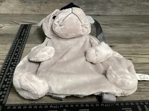 Mochila Triste Gris Bulldog Cachorro Perro Peluche Forma Animal Niños Bolso Correa Ajustable - Imagen 17 de 17