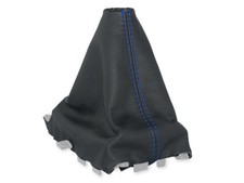 FÜR MAZDA 6 GG 02-07 SCHALTMANSCHETTE SCHALTSACK NATURLEDER NAHT DUNKLEBLAU